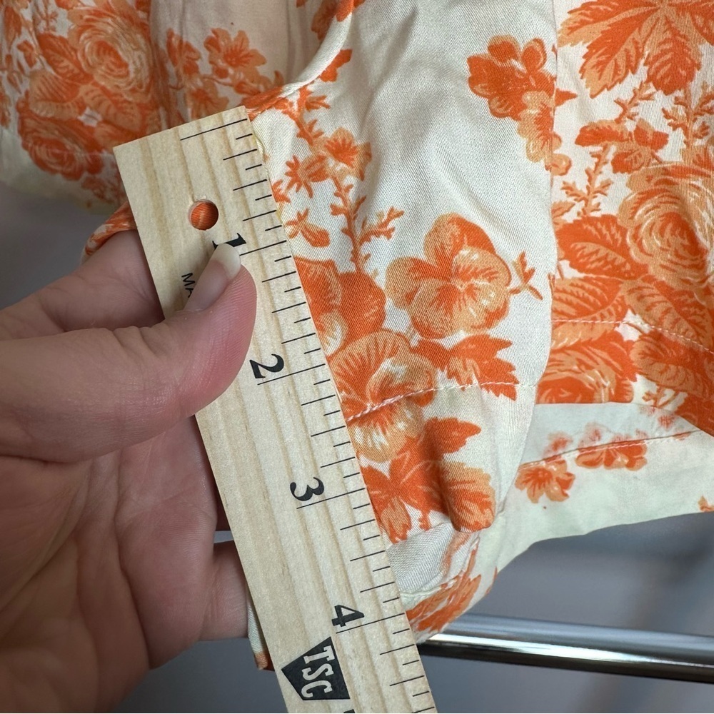 UnderProtection Wilda Short Sleeve and Shorts Pajama set Womens Small Orange NEW - Picture 15 of 16